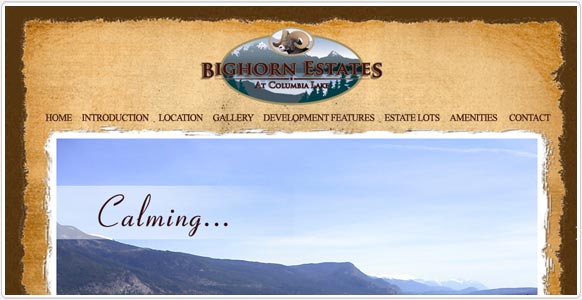 real estate website design Big Horn Estates