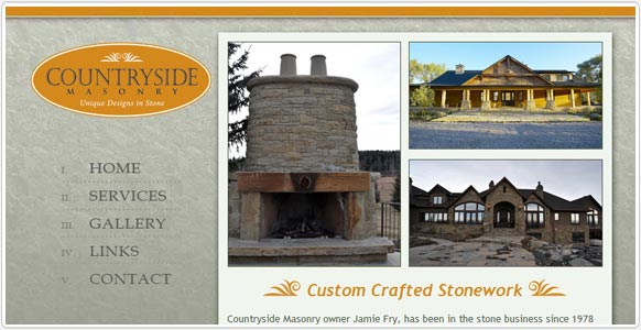 Countryside Masonry Stonework web design Countryside Masonry Stonework