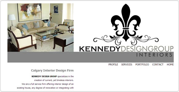 interior designer website design Kennedy Design Interiors