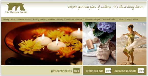 health wellness web design The Massage Studio