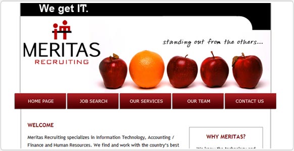 Recruiting web design Meritas Recruiting