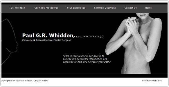 medical web site design cosmetic surgeon in Calgary